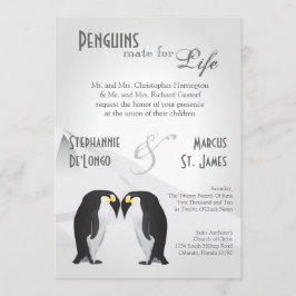 companheiro dos pinguins 5x7 para o convite