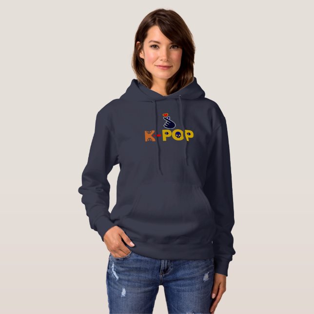 Companheiro ♥ eu adoro o KPop Fabuloso Pullover bá (Frente Completa)