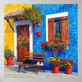 Companheiros Bench - Poster de gatos inspirados em