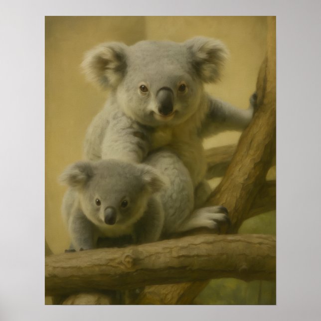 Companheiros Koala - Impressão de Arte de Vida Sel (Frente)
