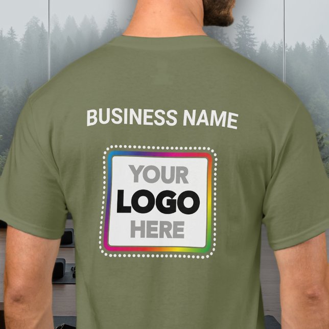 Company Branded Logo T-Shirt - Front & Back Print (Criador carregado)