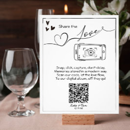 Compartilhe o Poster de Código QR de Foto de Casam