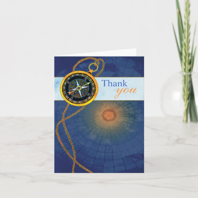 Compass + Cartões de agradecimentos de negócios do (Frente)