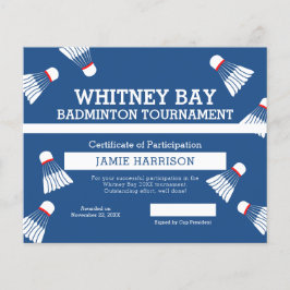 Competição de Badminton Tribunal Branco azul