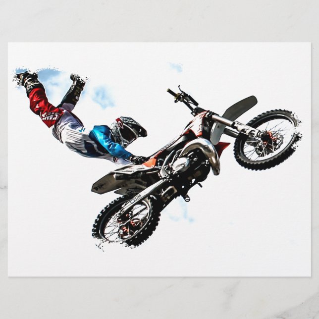 competição desportiva acrobática com motociclistas (Frente)