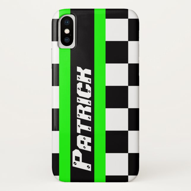 Competindo capas de iphone chequered auto esportes (Verso)