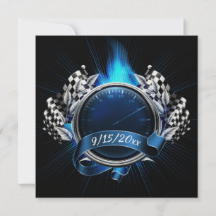 Competindo o convite do evento do carro de