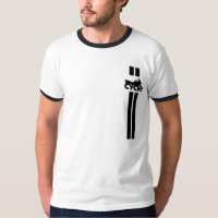 Competindo o t-shirt da motocicleta da listra