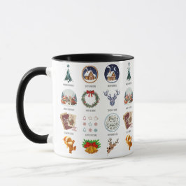 Compilação de Ícones de Feriado Caneca de Café de 