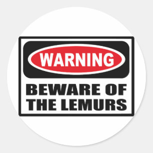 COMPORTAMENTO DE Aviso do Adesivo de LEMURS