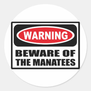 COMPORTAMENTO DE Aviso do Adesivo MANATEES