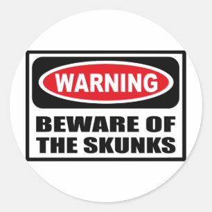 COMPORTAMENTO DE Aviso do Adesivo SKUNKS