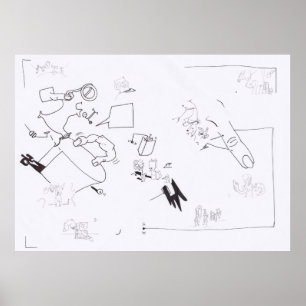 Composição Desenhos Surreais Coloração L Poster 2