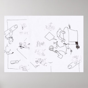 Composição Desenhos Surreais Coloração L Poster 3