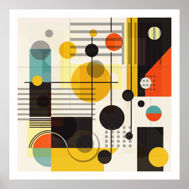 Composição em formas geométricas 2 poster (Frente)