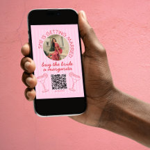 Comprar da noiva um cartão de código Qr de foto da