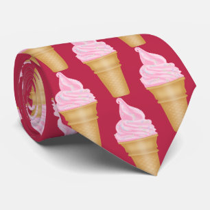 comprar gravata sorvete com padrão de morango