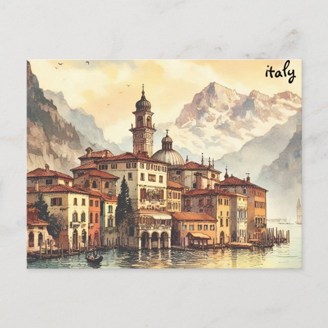 comprar mapa Itália envio postal de cartões postai (Frente)