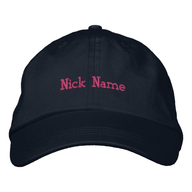 Compre Boné com Nome Nick Impresso em Cor Rosa Que (Frente)