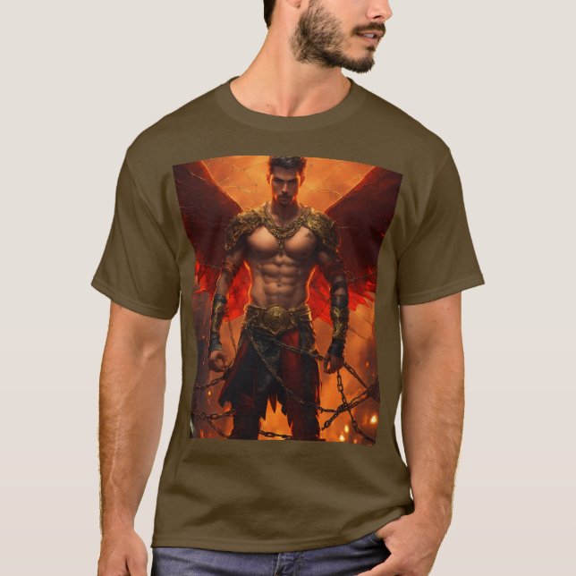 "Compre nosso Design de T-Shirt dos Homens Mau - E (Frente)