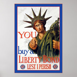 Compre um poster do vintage WW1 do ~ da ligação
