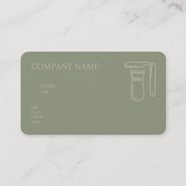 COMPRO BARBER CARTÃO DE VISITA MODELO BÁSICO (Frente)