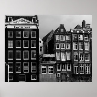 Compro Café Amsterdã B/W Art Impressão