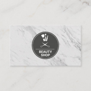 Compro de beleza Marble Monograma Cartão de visita