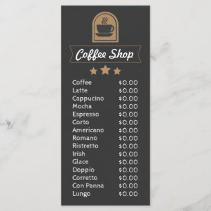 Compro de café personalizável adicionar menu de fo