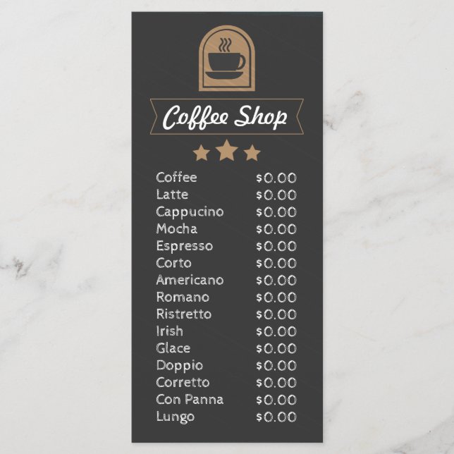 Compro de café personalizável adicionar menu de fo (Frente)