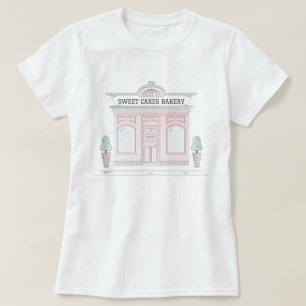 Compro de padaria rosa - T-Shirt de café ilustrado