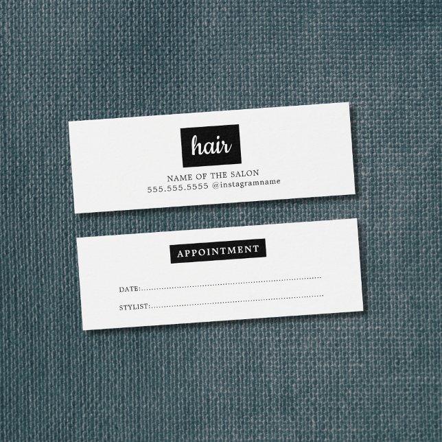 Compromisso Mínimo de Cabelo Branco Preto Elegante (Criador carregado)