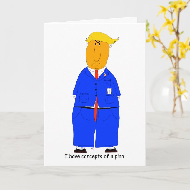 Conceitos de um Cartão Humorístico de Trump (Flor Amarela)