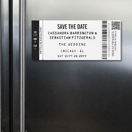 Concert Ticket Wedding Save the Date Magnet