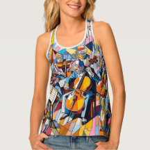 Concertação Cubista: Trabalho de arte Abstrato de 