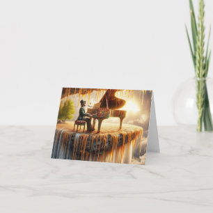 CONCERTO DE PIANO SOBRE CARTÃO ARTÍSTICO DE GELO