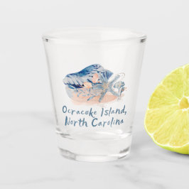 Conchas da Ilha Ocracoke em Copo de Shot