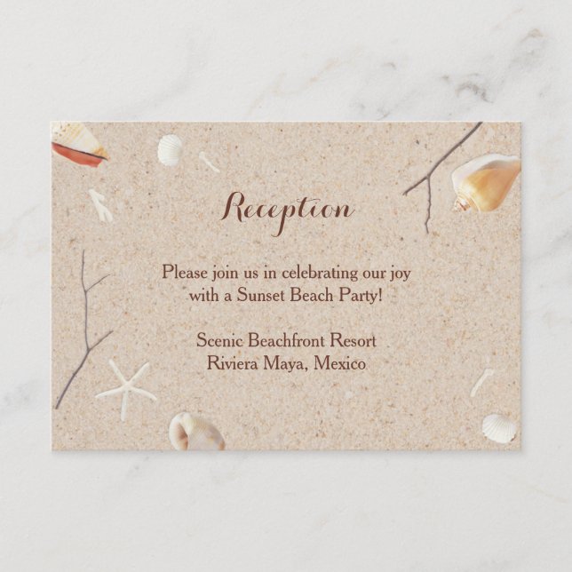 Conchas e Estrelas-do-Mar na Inserção de Casamento (Frente)