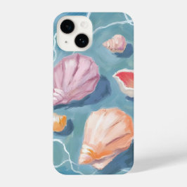 Conchas Marinhas Pastel Aquarela Costeira