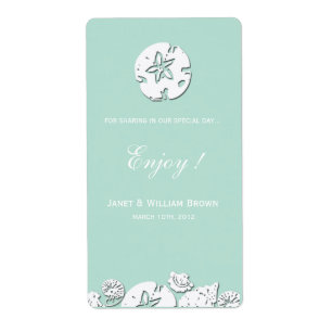 Conchas Marítimas - Etiquetas de Vinho Personaliza