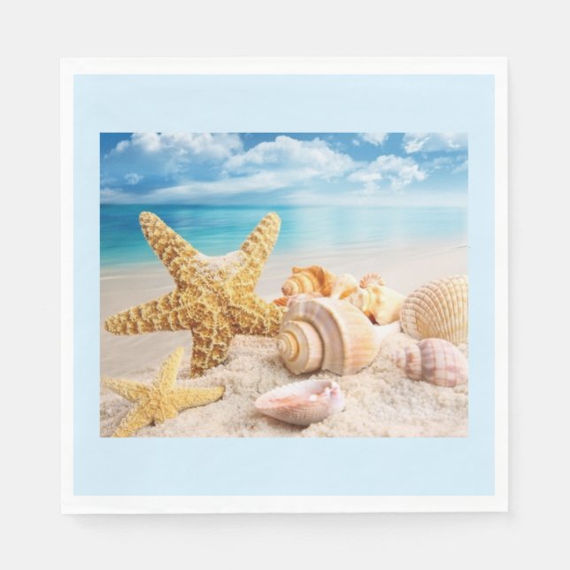 Conchas nos guardanapos de praia (Frente)