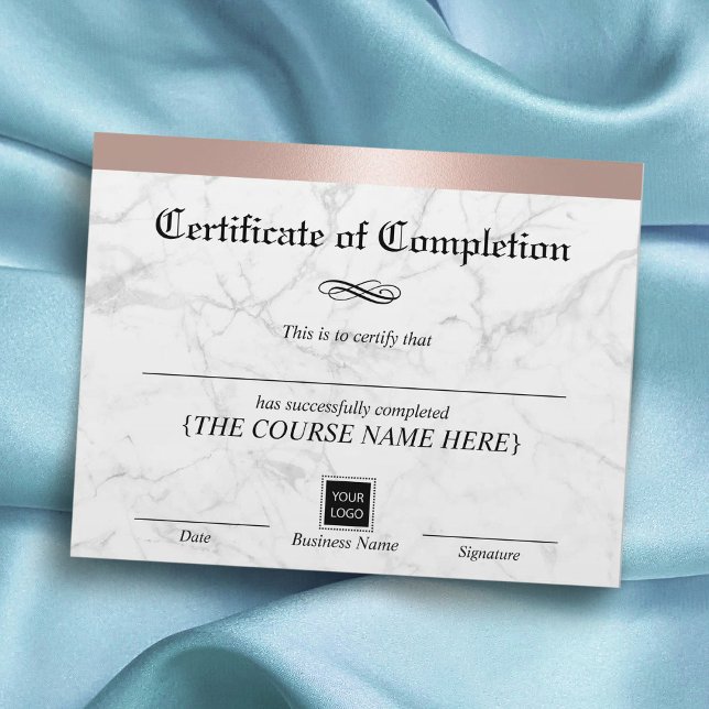 Conclusão do Certificado de Mármore de Borda Doura (Criador carregado)