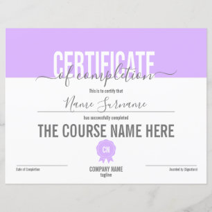 Conclusão do curso de Prêmio do certificado de c