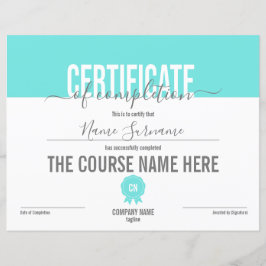 Conclusão do curso de Prêmio do certificado de con