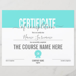 Conclusão do curso de Prêmio do certificado de con