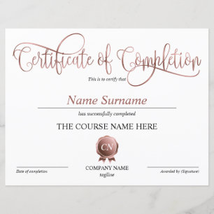 Conclusão do curso de Prêmio do certificado de con