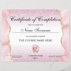 Conclusão do curso de Prêmio do certificado de con