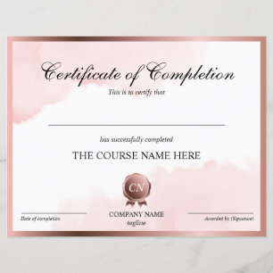 Conclusão do curso de Prêmio do certificado de con
