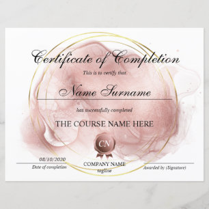 Conclusão do curso de Prêmio do certificado de con