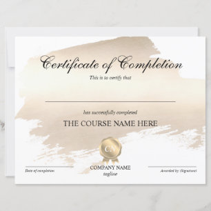 Conclusão do curso de Prêmio do certificado de con